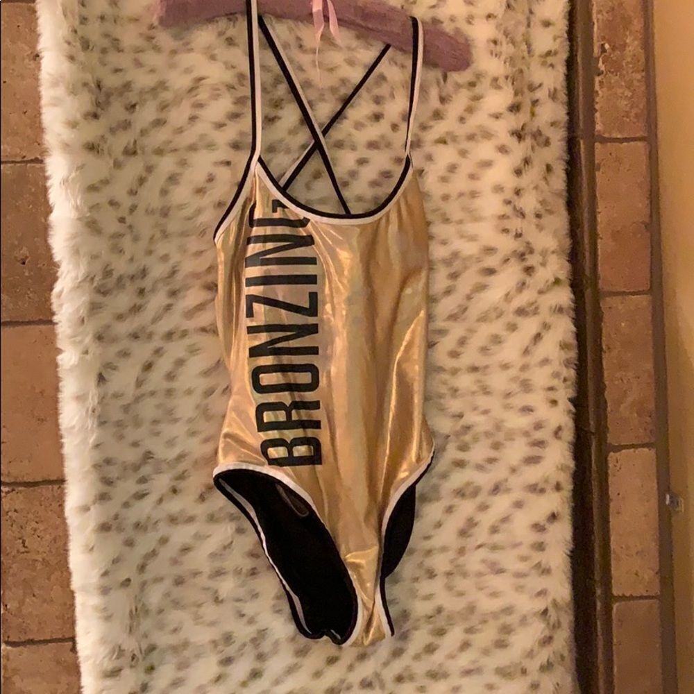 Gold one piece swimsuit